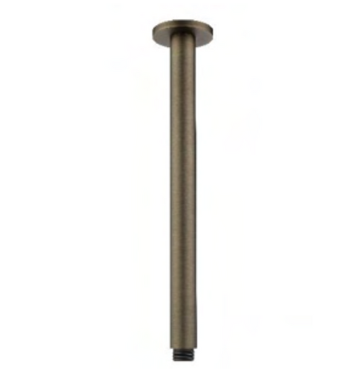 Antique Brass Ceiling Arm ABM-008 with 300mm length for ceiling-mounted showerhead installations in modern bathrooms.