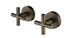 Antique Brass Cross Handle Taps ABX-406 with classic cross design and elegant antique brass finish for modern and traditional bathroom installations.