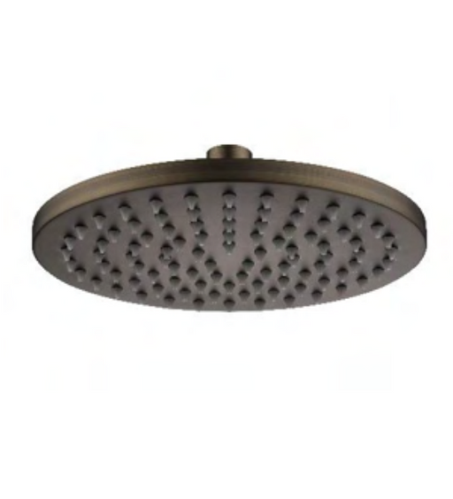 Antique Brass Shower Head ABS-20R with 200mm diameter and WELS 3-Star rating, designed for modern bathroom installations.