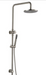 BNB-305 Brushed Nickel Dual Shower with Diverter, featuring a 200mm showerhead and solid brass rail, water inlet from top bracket, 9L/min, WELS 3 Star.