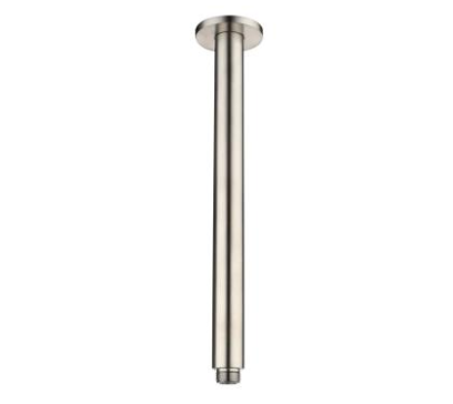 BNM-008 Brushed Nickel Ceiling Arm, 300mm length, durable shower ceiling mount for modern bathrooms.