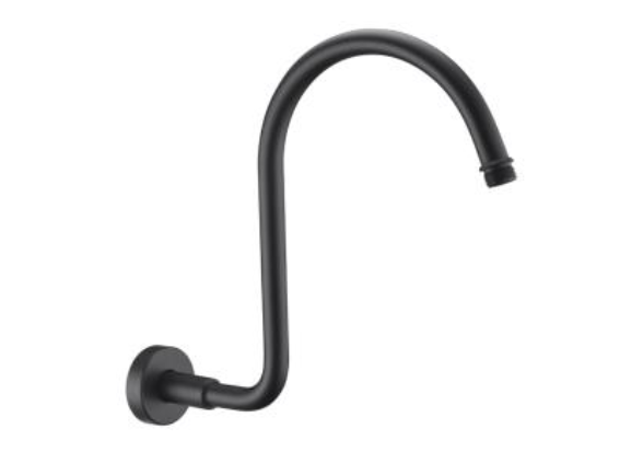 Black Round Wall Mounted Shower Arm – 310mm(W) x 280mm(H), Matte Black Finish for Modern Bathrooms