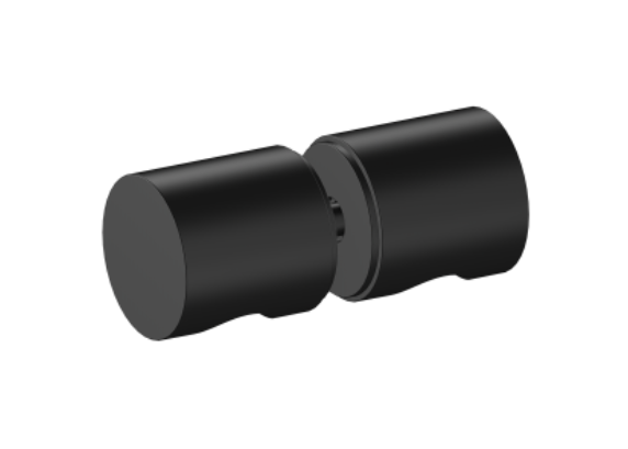 Black Shower Door Handle – Round, Matte Black Finish for Modern Bathroom Doors