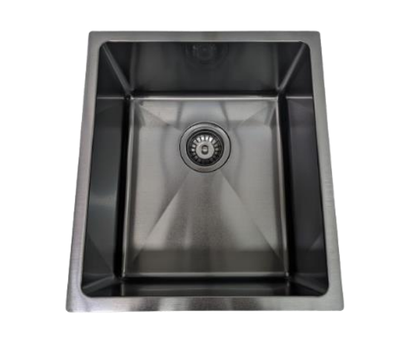 Black Single Bowl Sink – 390440190mm Stainless Steel Sink with a sleek black matte finish