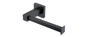 Black Square Toilet Paper Holder featuring a minimalist square design and sleek matte black finish, perfect for modern and contemporary bathroom spaces.