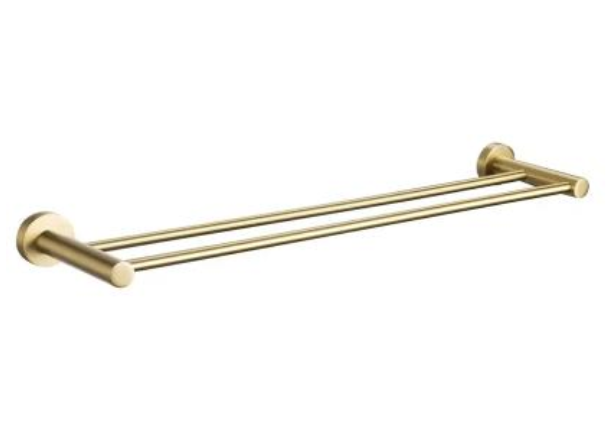 Brushed Gold Double Towel Rail