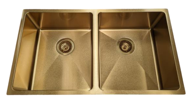 Gold Double Bowl Sink