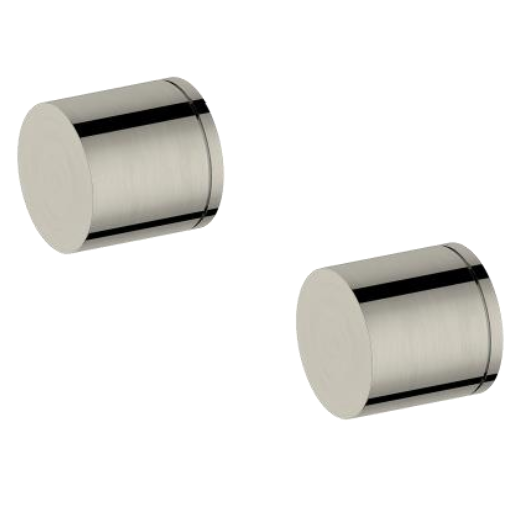 Brushed Nickel Double Round Taps