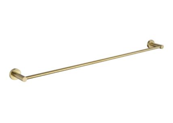 DG-5036 Brushed Gold Single Towel Rail – 750mm wall-mounted towel rail for modern bathrooms.