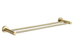 DG-5072 Brushed Gold Double Towel Rail – 750mm luxury towel holder with a sleek brushed gold finish, perfect for modern bathrooms.