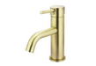 DGA-70E Brushed Gold Basin Mixer – 35mm cartridge faucet with sleek, modern design for bathroom sinks.