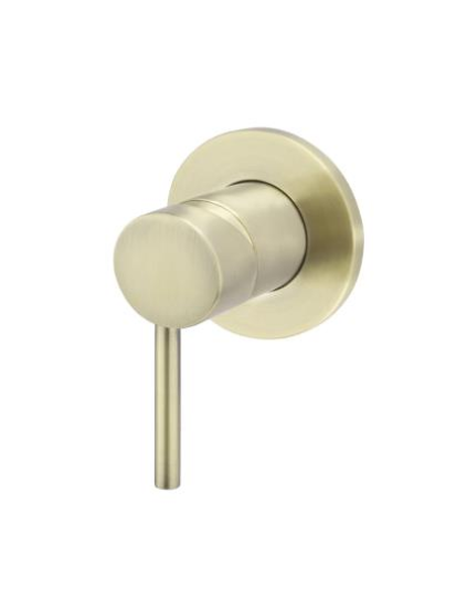 DGA-70W-60 Brushed Gold Wall Mixer – A sleek, modern wall-mounted mixer with a 35mm cartridge, Ø 60mm cover plate, and a luxurious brushed gold finish for contemporary bathrooms.