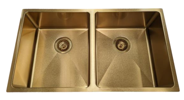 DGBD-7440R Gold Double Bowl Sink – Premium stainless steel construction with a luxurious gold finish.