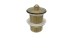 DGP105-40 Brushed Gold Plug – 40mm NO Overflow plug for modern sinks.