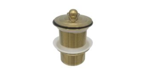 DGP105-40 Brushed Gold Plug – 40mm NO Overflow plug for modern sinks.