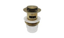 DGP107-32 OF Brushed Gold Pop-Up – 32mm with overflow and adapter for modern bathroom basins.