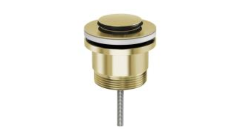 DGP47-L Brushed Gold Universal Pop-Up – High-quality universal pop-up sink drain with brushed gold finish for modern bathroom style.