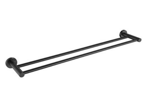 Gunmetal Double Towel Rail (UN-5048) – 600mm modern towel rack for stylish bathroom design.