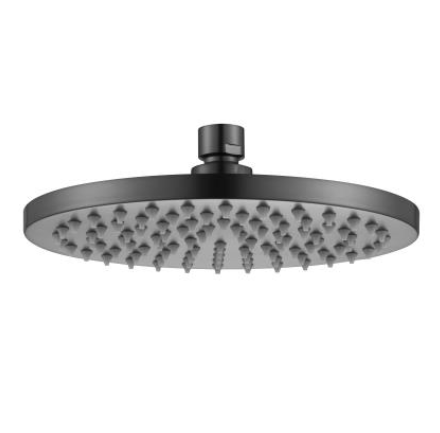 Gunmetal Shower Head Model UNS-20R with Ø 200mm diameter and seven nozzles, perfect for modern bathrooms.