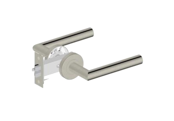 JD-MH600PPS Brushed Nickel Door Handle with a minimalist design and high-quality brushed nickel finish, ideal for modern homes.