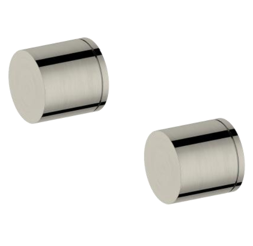 JD-WS561-1PS Brushed Nickel Double Round Taps with sleek and modern brushed nickel finish, featuring 35mm cartridge for smooth water flow.