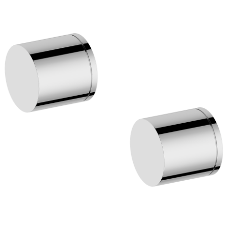 JD-WS561-1 Double Round Taps – Polished chrome 35mm cartridge taps with modern round design for bathrooms and basins.