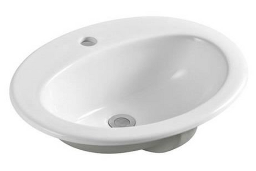 MG-509B Drop-In Basin – 550mm x 450mm x 195mm, with 40mm outlet waste and multiple tapholes for modern bathrooms.