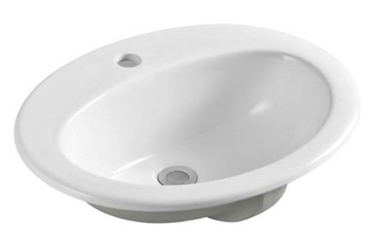 MG-509B Drop-In Basin – 550mm x 450mm x 195mm, with 40mm outlet waste and multiple tapholes for modern bathrooms.