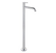 TFM-237 Round Floor Mixer – Chrome floor-mounted mixer with swivel spout for modern bathrooms.