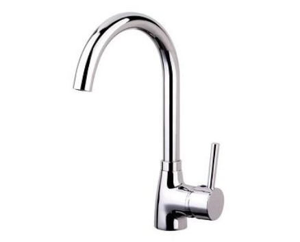 TK70C Round Kitchen Mixer – Chrome high-arching kitchen faucet with 40mm cartridge for modern kitchens.