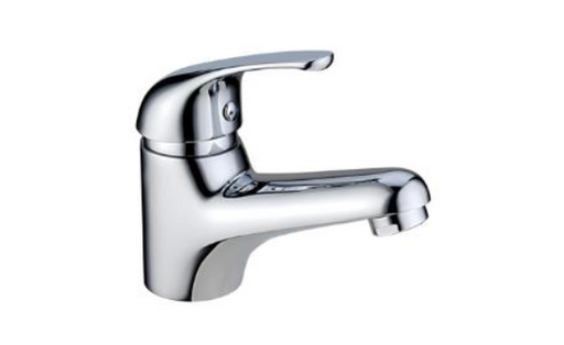 TK73B Solid Handle Basin Mixer – Chrome finish faucet with a 35mm cartridge, designed for smooth water flow and precise control in modern bathrooms.