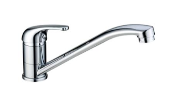 TK73K Solid Handle Kitchen Mixer – Chrome finish kitchen faucet with a 35mm cartridge, offering smooth water flow and extended reach for modern kitchens.