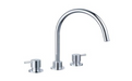 TPR-102 Round Handle Basin/Sink Set – Chrome bathroom faucet with round handles for modern basins.