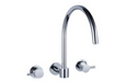 TPR-103 Round Handle Wall Sink Set – Chrome wall-mounted sink faucet with round handles and modern spout.