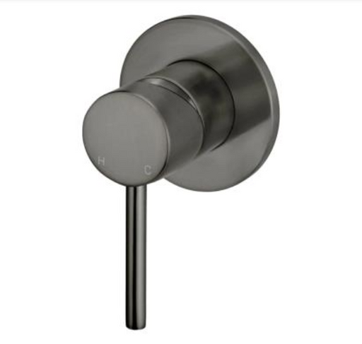 UNA-70W Gunmetal Wall Mixer – Modern Bathroom Wall Mixer with 35mm Cartridge and Ø 80mm Cover Plate