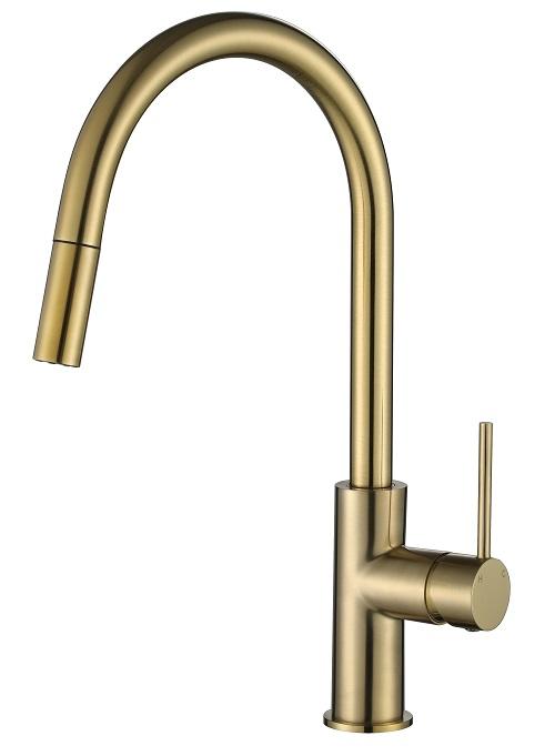 Brushed Gold Pull Out Mixer