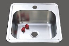 Drop-In/Undermount Sink BYH-224 with spacious bowl and polished stainless steel finish.