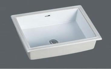 MG-542A Under Counter Basin – 510x400x175mm ceramic basin with 32mm drain hole and glossy white finish for modern bathrooms.