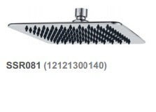 SSR-081 Square Shower Head – Polished chrome 200x200mm square showerhead for efficient and luxurious shower performance.