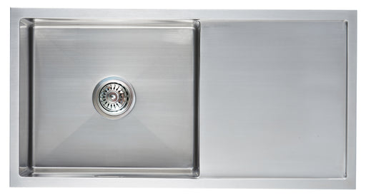 Square Undermount Sink BDF-7440 with polished stainless steel finish and spacious bowl.