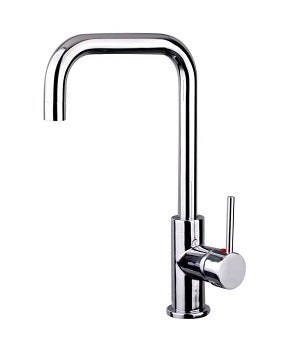 TK70S Round Kitchen Mixer – Chrome high-arching kitchen faucet with 35mm cartridge for modern kitchens.