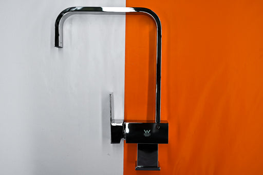 TYO-43K Square Kitchen Mixer – Modern high-arch chrome kitchen tap with sleek geometric design.